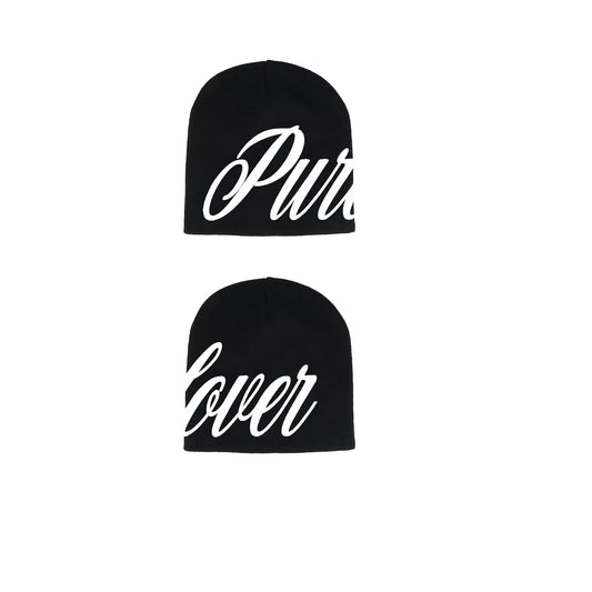 Purelover Cursive Biker Beanie
