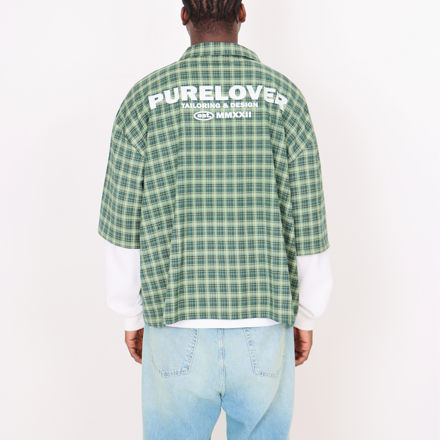 PURELOVER EST. Plaid Double Sleeve